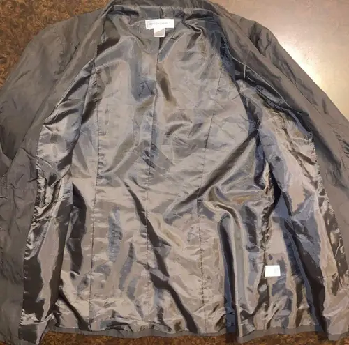 Christopher & Banks Metallic Blazer with Ruffled Collar - size large