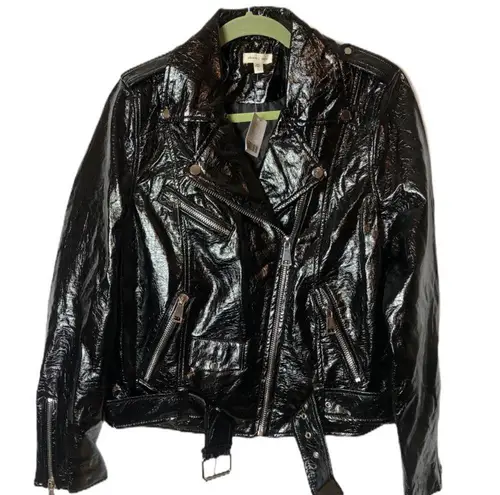 Silence + Noise  shiny faux leather jacket - Image 2
