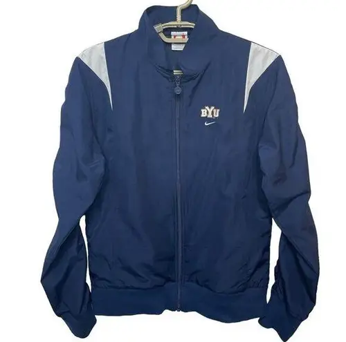 Nike  BYU Cougars Women’s Zip Up Blue & White Jacket Lightweight Size Large