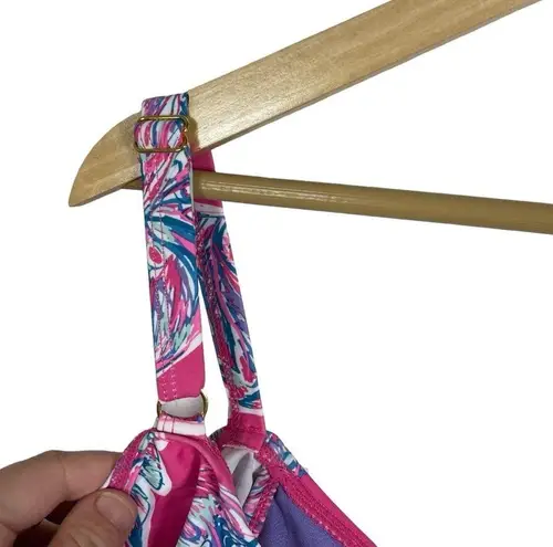 Marilyn Monroe NWT Ruffle Botanical One Piece Swim Suit in Pink/Blue Size 1X