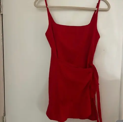 Princess Polly Red Square Neck Mini Dress - Image 3