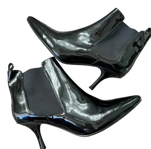 ANINE BING - Stevie Point Toe Ankle Boots Patent Leather Sz 39