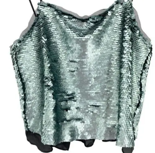 Mango  Womens Mermaid Sequined Pailette Halter Tank Top New