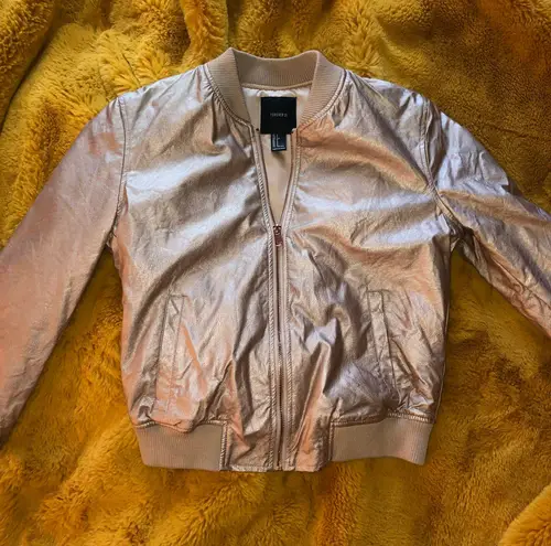 Forever 21 Rose Gold Bomber Jacket