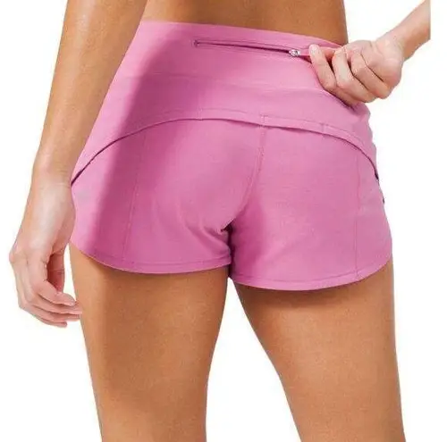 Lululemon Lightweight Low Rise Speed Up Short with 2.5" Inseam in Magenta Glow