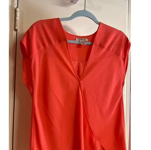 Arden B Red V-Neck Blouse M