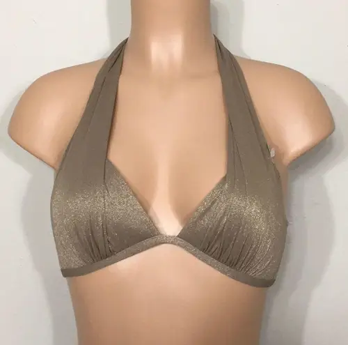 Kenneth Cole  gold lame’ push up bikini top. 32 B/C. NWT