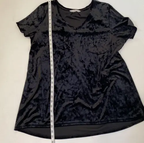 Spring + Mercer Velvet Legging Pocket Tee High Low EUC Sz XXL Polyester Stretch