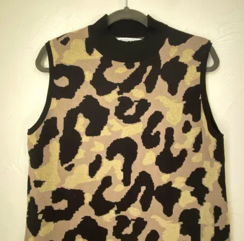 Planet Gold NWOT  sleeveless leopard sweater dress size 1X