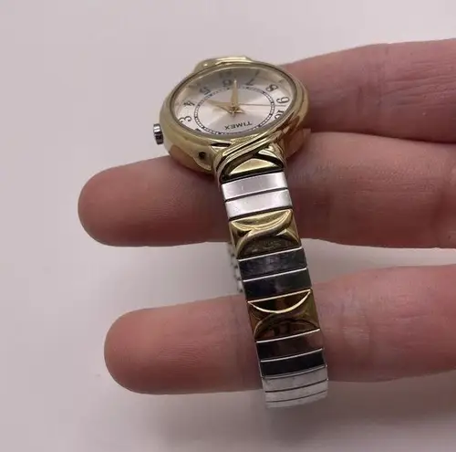 Timex Working - Woman’s Stretchy Expansion Band Wrist Watch Two Tone