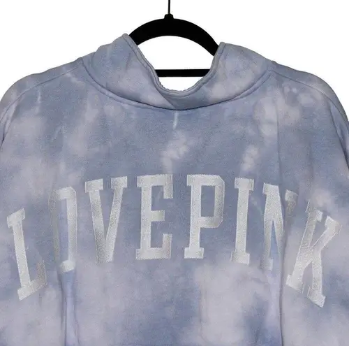 PINK - Victoria's Secret VS PINK Quarter Zip Sweatshirt Blue Tie Dye Size XL NWT LOVE PINK