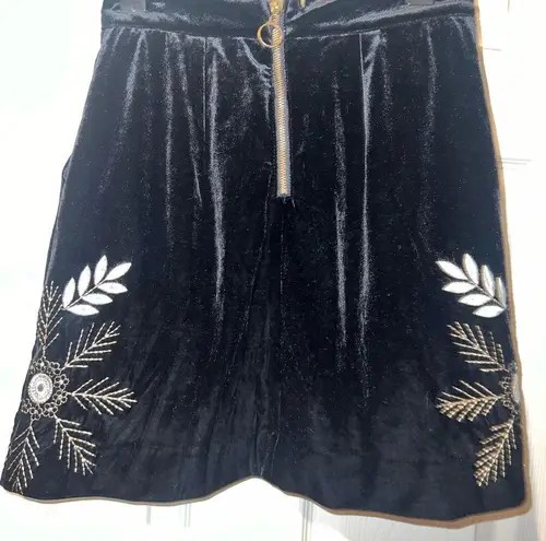 THML at Anthropologie Embroidered Mini Skirt