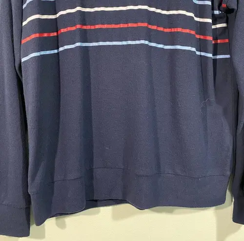 P.J. Salvage Women's Navy Striped Pullover Sleep Top Size M