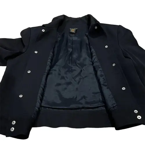 Grace Dane Lewis Women's Black Cropped Jacket Size 12 Casual Button