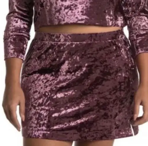 Abound NEW  by Nordstrom Velvet Pull-on Mini Skirt with Slit - XL