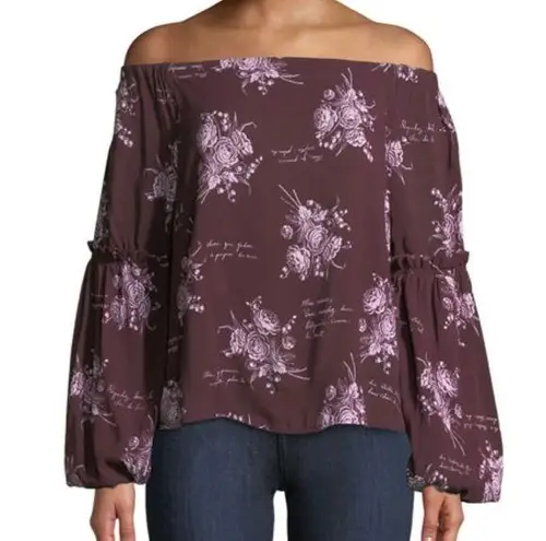 Cinq à Sept Cinq a Sept Amelie Floral Burgundy Blouse Top