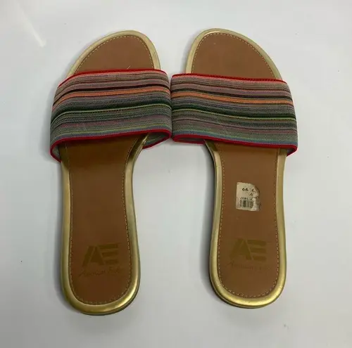 American Eagle  Outfitters flat slides multi colored size 9