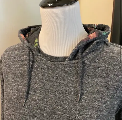 On the Byas Medium Gray Floral Hoodie