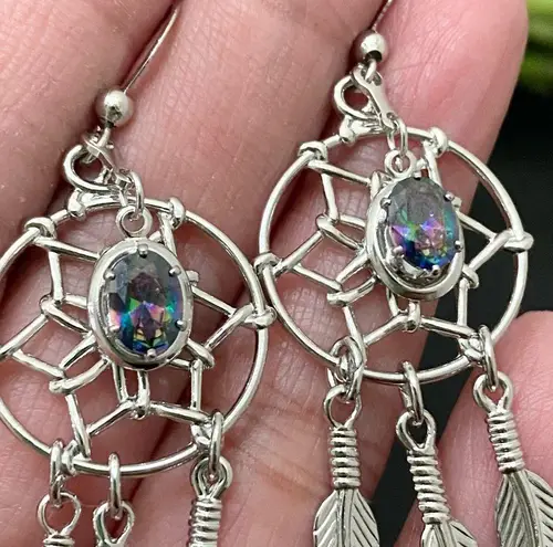 Mystic WHEELER Fashion Zirconia Dreamcatcher Dangling Earrings