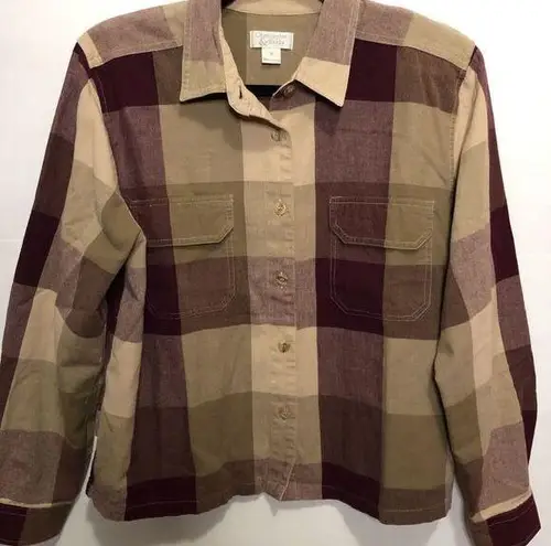 Christopher & Banks  Plaid Flannel (SEE FLAW IN PIC