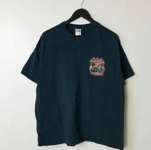 2014 73rd Annual Bike Week Dayton Beach Florida T Shirt Graphic Tee Black XL