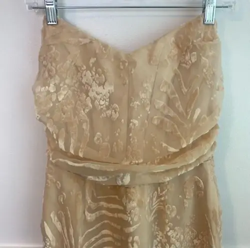 Sabo Skirt NWT Sabo Luxe Tan Sahana Drape Dress