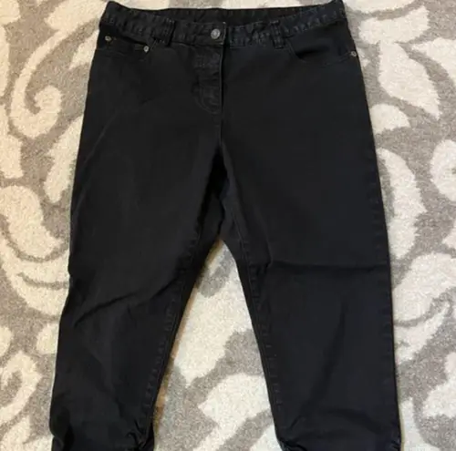 Newport News Black vintage Jeanology Capris Jeans Size 8