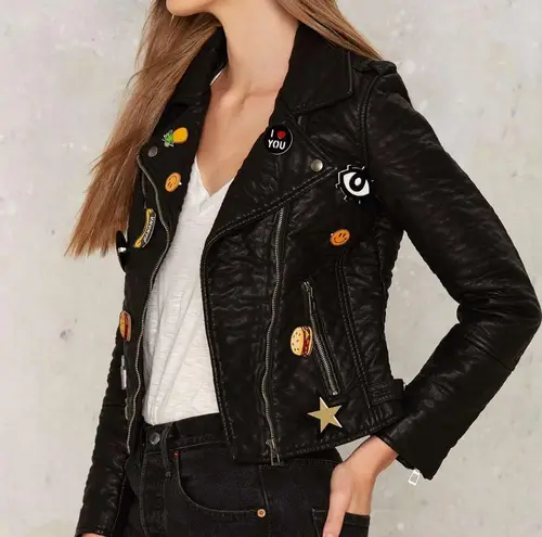 Glamorous Nasty gal Neat as a Pin Vegan Leather Moto Jacket