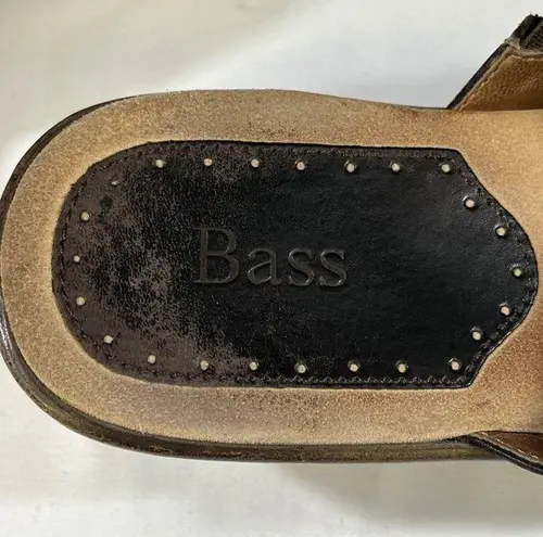 Bass Gabby Womens Brown Leather Mule Shoes Size 8M SKU 6802