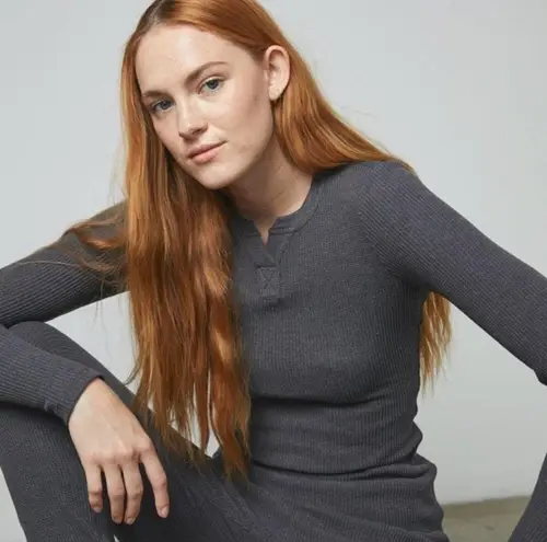 ๐LUNYA๐ Restore Thermal Long Sleeve Top + High Rise Legging Pajama Set L NWOT Gray Size L