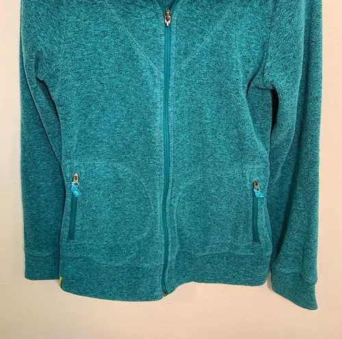 Lole Tradition Cardigan Full Zip Teal Black Marl