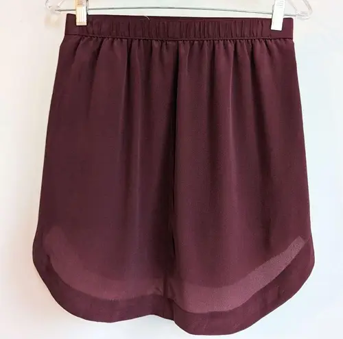 Madewell  NWT burgundy silk skirt Size XS