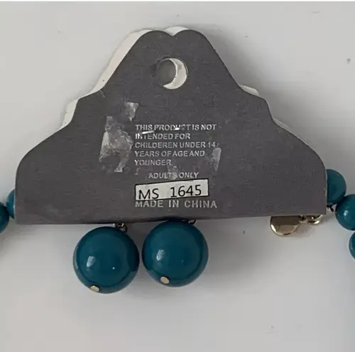 Fabulous Statement Chunky Fashion Necklace Earrings Set Bib Green Boho