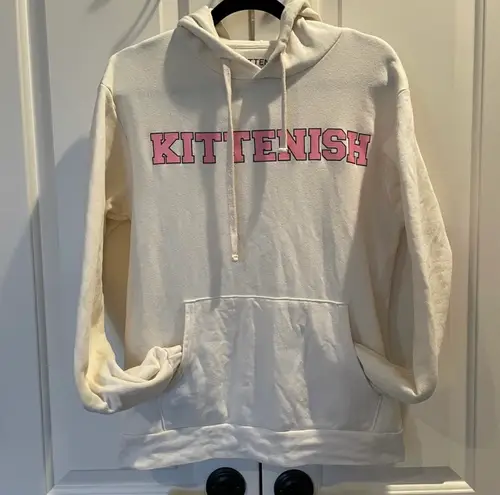 Kittenish Cream Varsity Logo Hoodie S