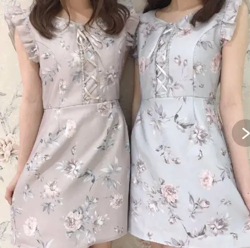 Japanese Kawaii Gyaru Harujuku Bow Lilac Floral Rose Lace