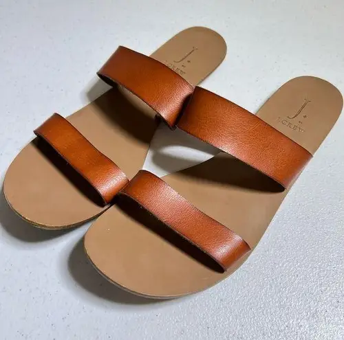 J.Crew  Factory Tan Easy Summer Slide Boardwalk Sandals