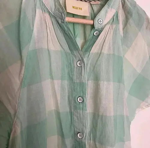 Maeve Gingham Flutter Top