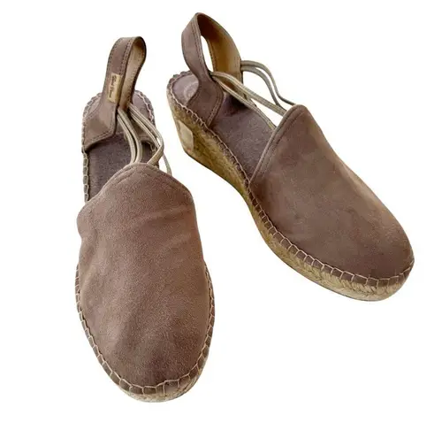 Toni Pons Espadrille Tremp Taupe Wedge Sandals Taupe Size 10 NWT Tan