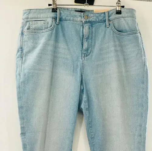 NYDJ Aline Dunes Light Blue Raw Hem Ankle Skinny Jeans Size 14 NWT Slimming