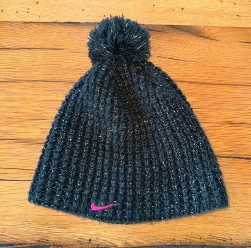 Nike  Black & Pink Beanie Hat Size 7-16
