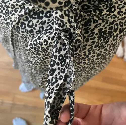 American Eagle Wrap Tie Leopard Skirt