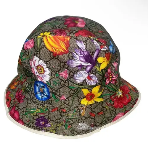 Gucci Multicoloured Flora Print Bucket Hat Size M
