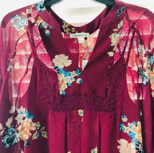 Sangria NEW JPR Lace Detail Floral Blouse Top Size L New without Tag