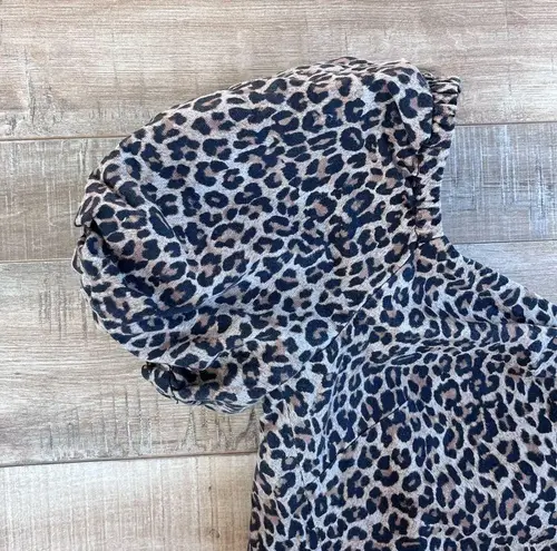 Marissa Webb leopard Diane canvas print wrap crop top size M Brown Size M