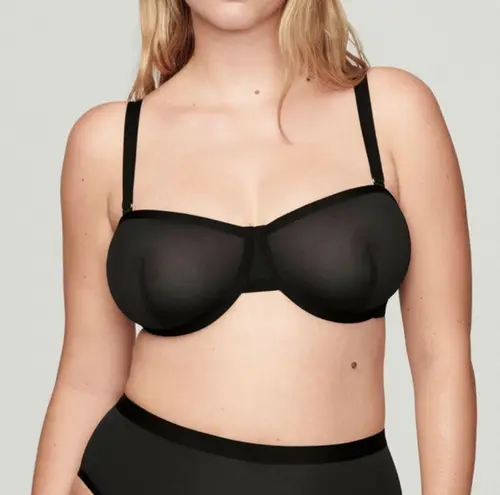 Cuup The Balconette Mesh Underwire Bra: Black 38G (4D) Size undefined