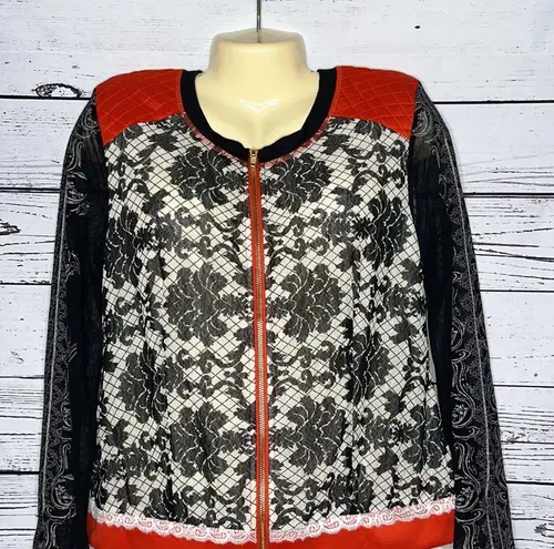 Kaktus NWT Size L Black Printed Mesh