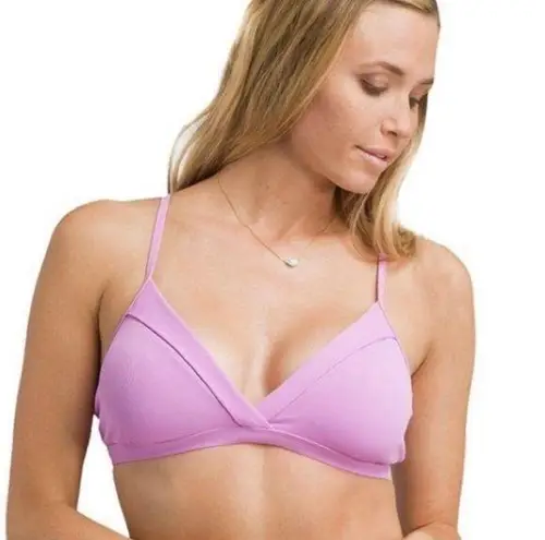 prAna  Speckle Rib Knit Bikini Top Violet Mist Purple Size XS