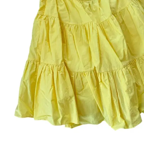 Tanya Taylor  Carly Tie Back Cotton Minidress Lemon Zist