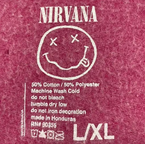Urban Outfitters Nirvana Smile Overdyed Oversized crewneck sweater size l/xl