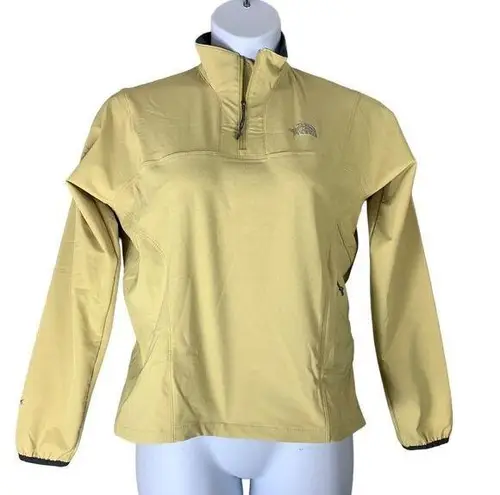 The North Face  Pullover Size Medium Yellow Green 1/4 Zip Long Sleeved Top Womens